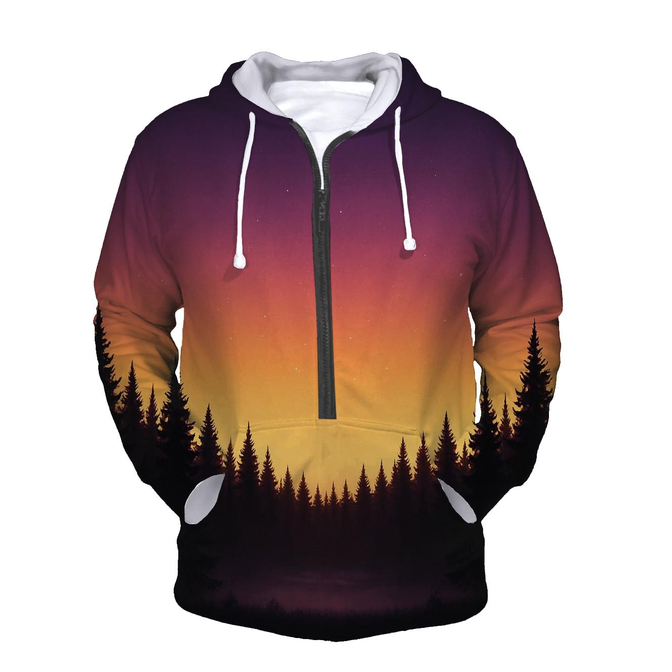 Forest Skyline Ember Veil hoodies fashion