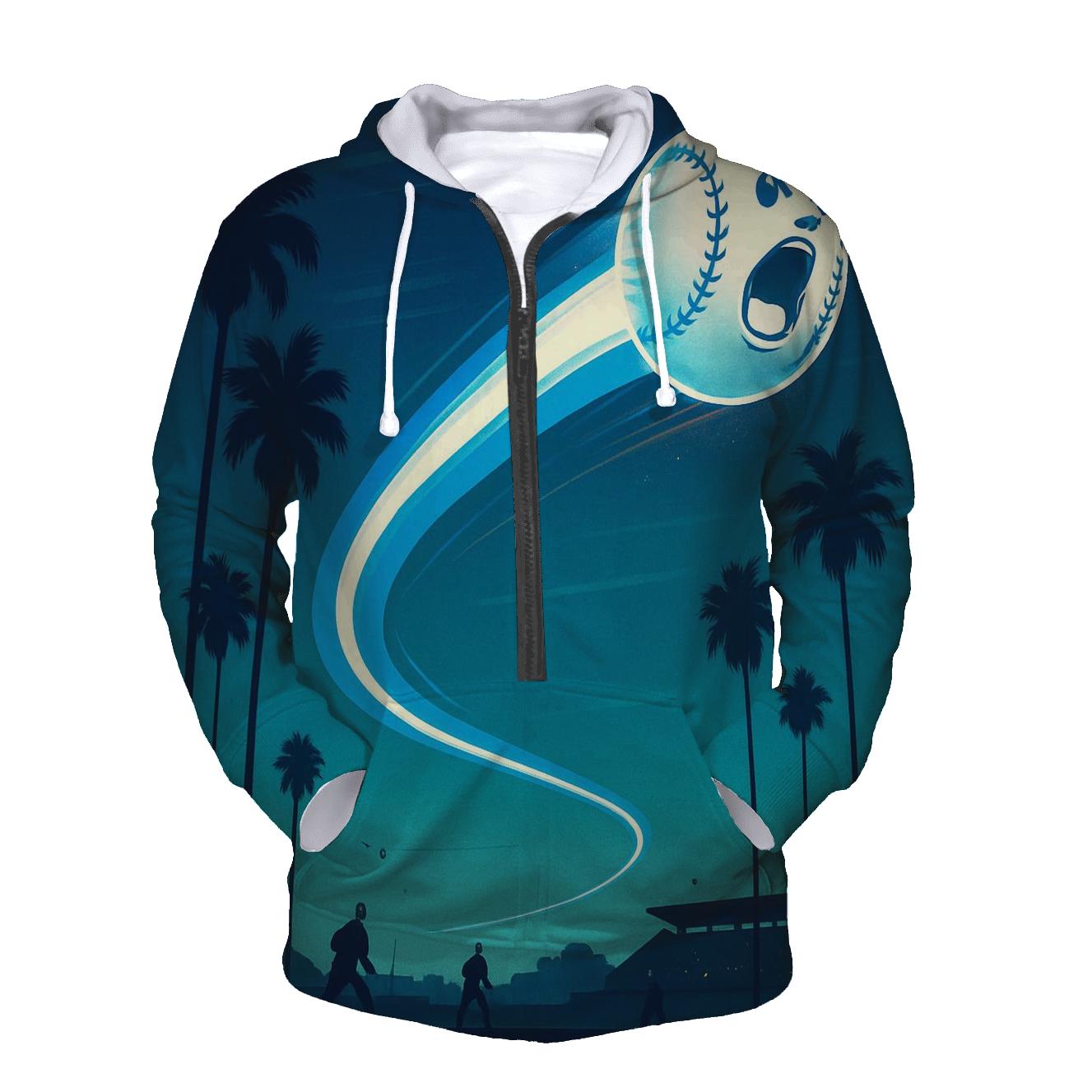 Palm Line Drive Horizon embroidered hoodies