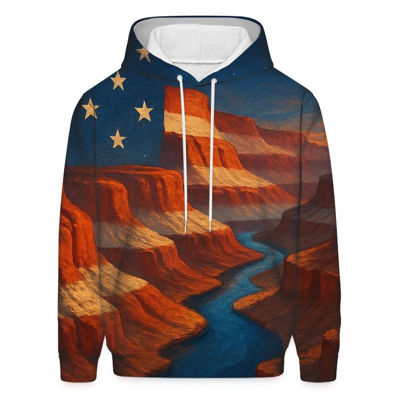 Canyon Stripes Horizon printed hoodies