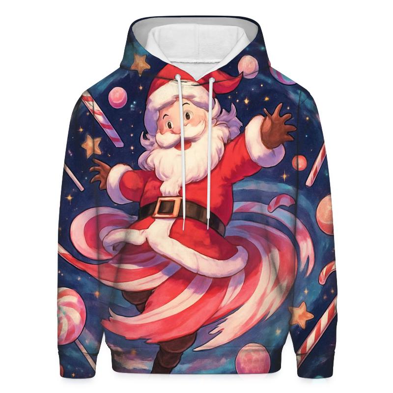 Candy Galaxy Santa Spin pullover hoodies