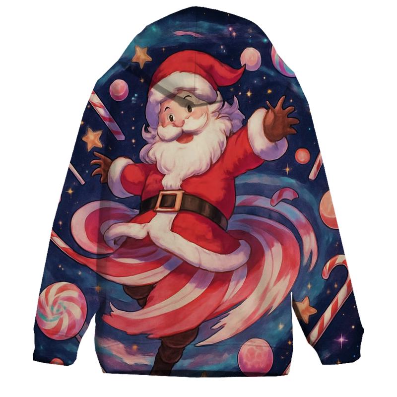 Candy Galaxy Santa Spin pullover hoodies