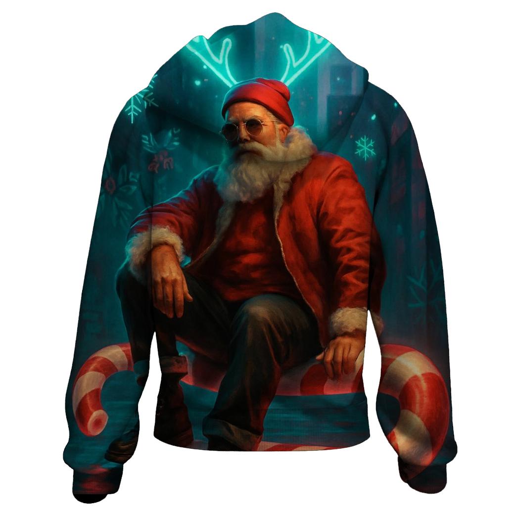 Cyber Street Santa Chill zip-up hoodies