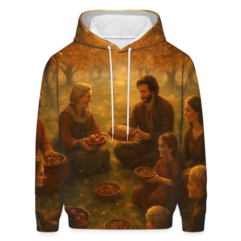 Golden Orchard Gratitude Circle premium hoodies