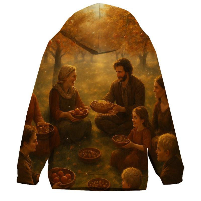 Golden Orchard Gratitude Circle premium hoodies