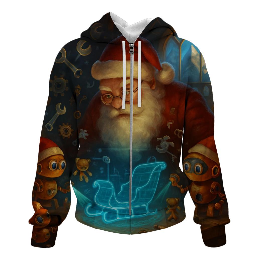 Workshop Tech Santa Blueprint graphic hoodies