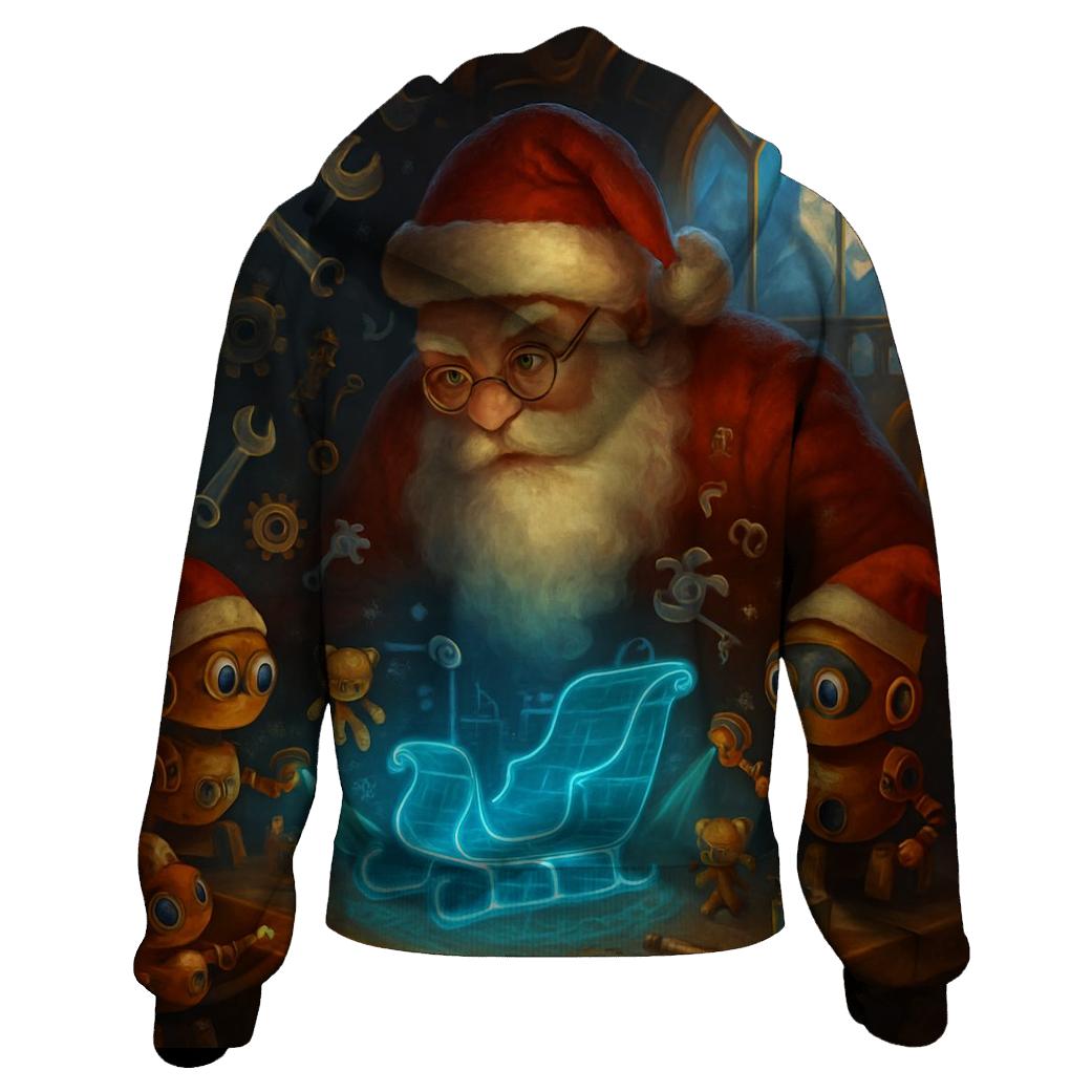 Workshop Tech Santa Blueprint graphic hoodies