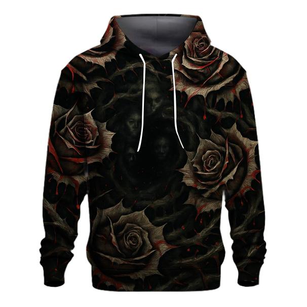 BloodRoseVortex embroidered hoodies