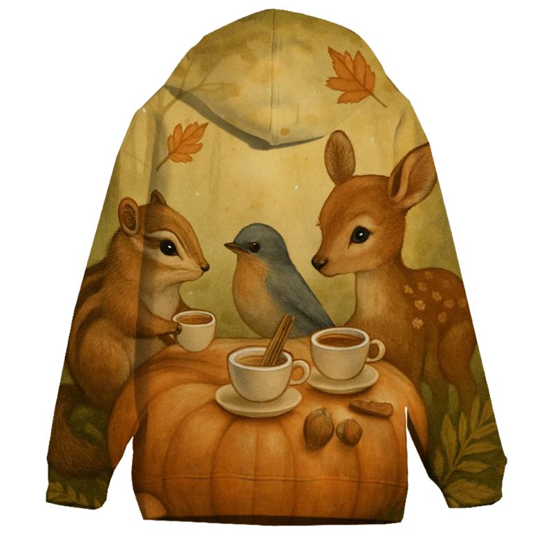 Pumpkin Spice Forest Tea Party hoodie styles
