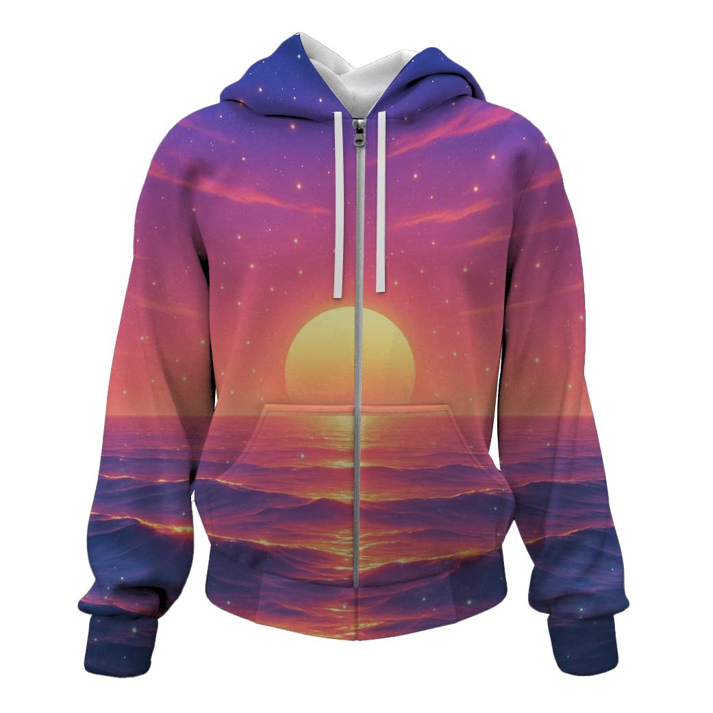 Celestial Tides Of Ember Dusk designer hoodies