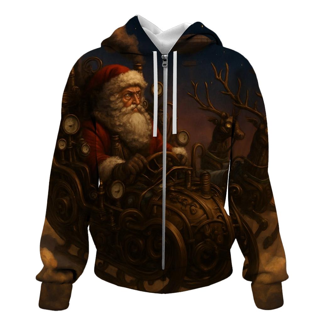 Steampunk Sky Captain Santa premium hoodies