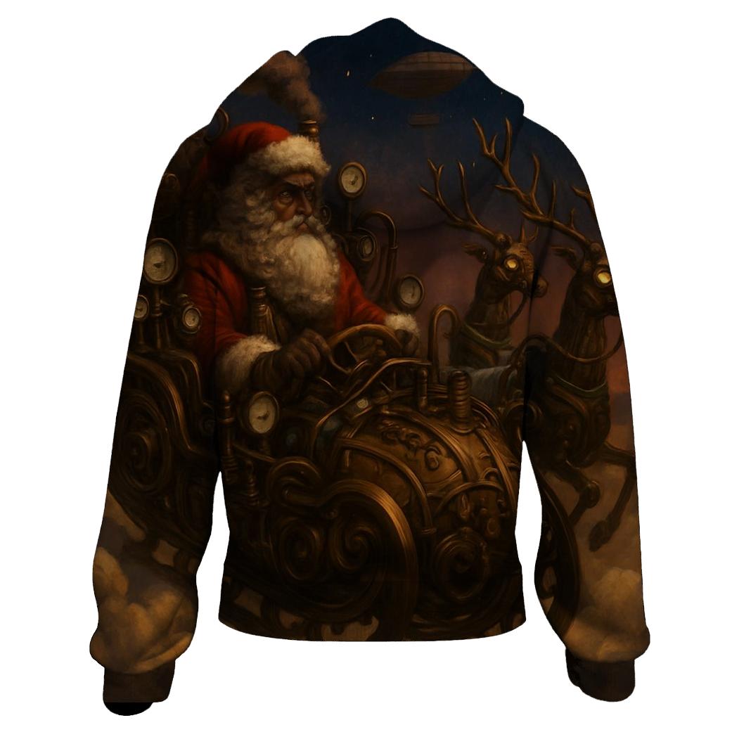 Steampunk Sky Captain Santa premium hoodies