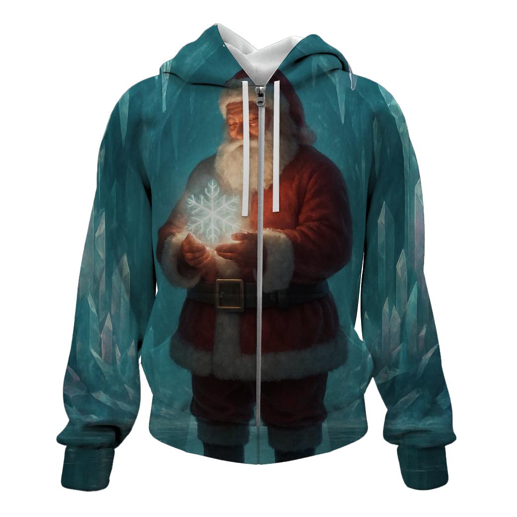Crystal Cave Santa Reflection hoodie designs