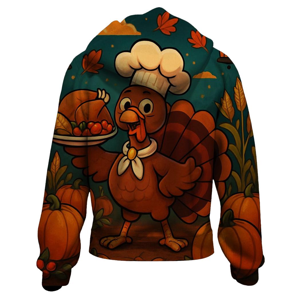 Turkey Chef Pumpkin Patch Banquet designer hoodies