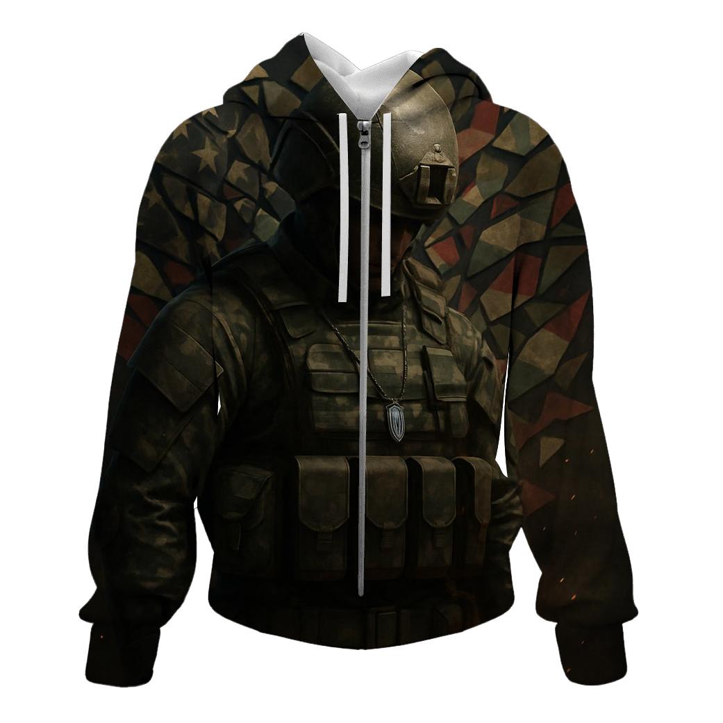Steel Resolve Camouflage Banner hoodie designs
