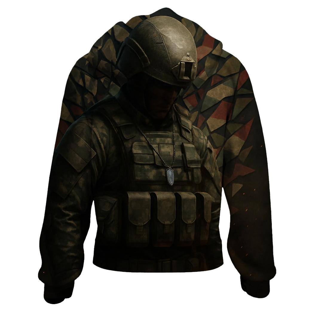 Steel Resolve Camouflage Banner hoodie designs