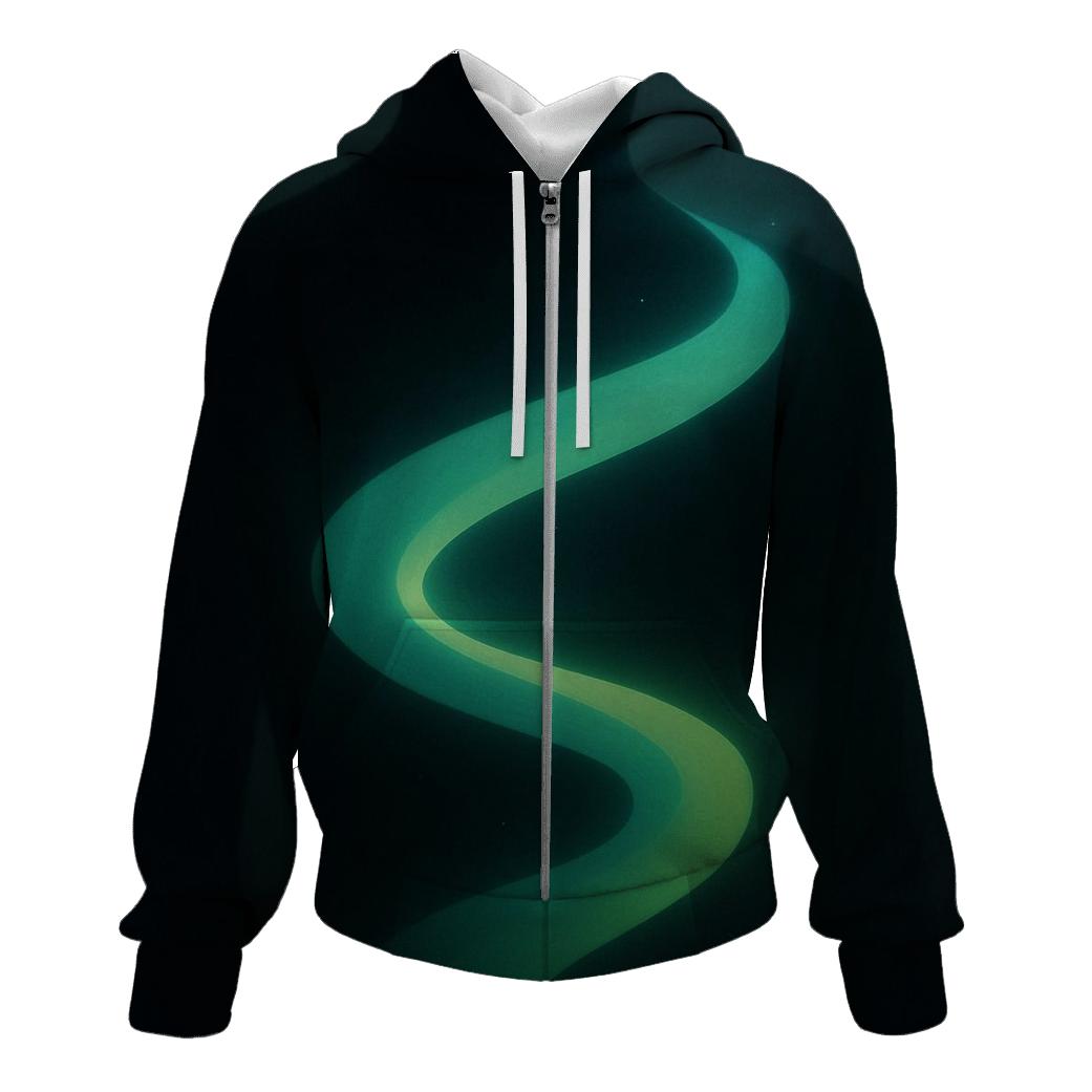Chromatic River Path zip-up hoodies