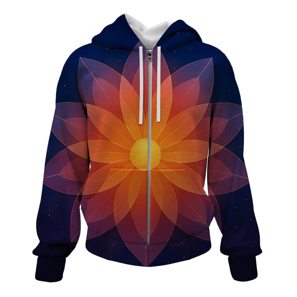 Stellar Petal Bloom printed hoodies