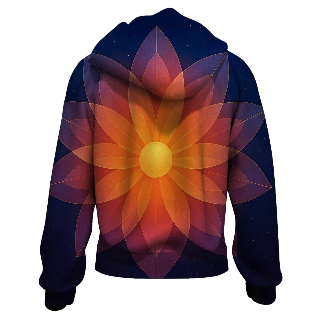 Stellar Petal Bloom printed hoodies