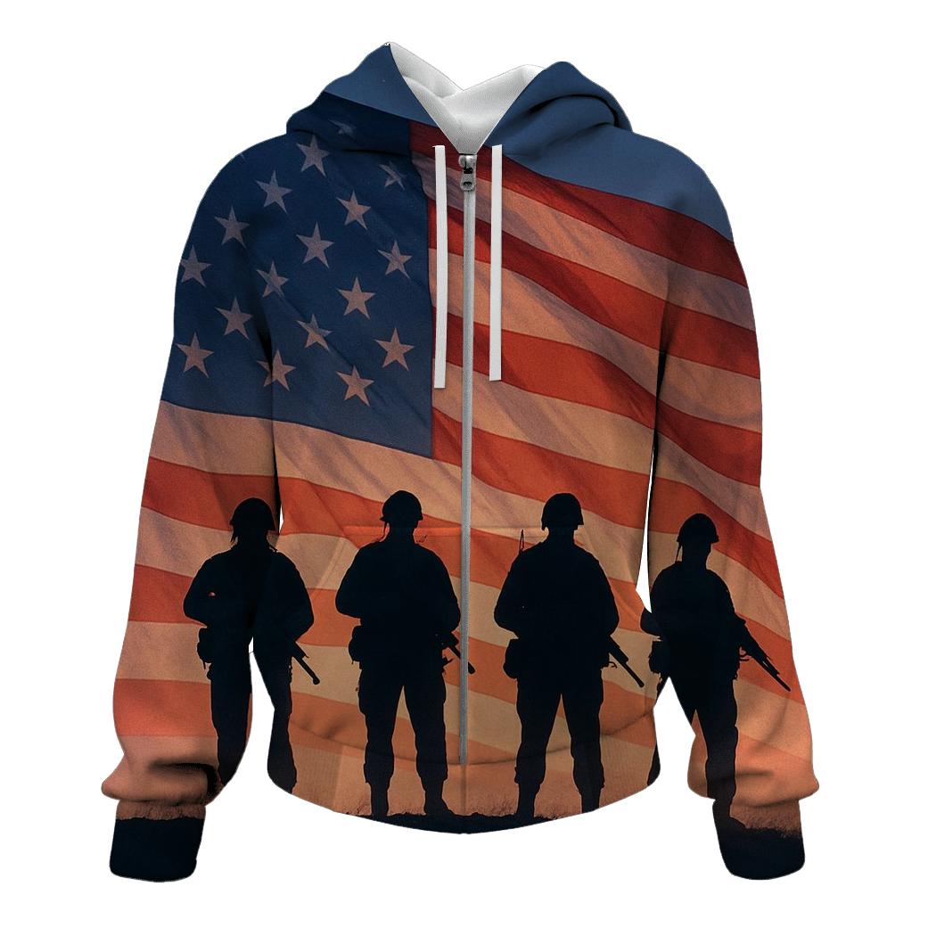 Guardian Soldiers Silhouette Dawn custom hoodies