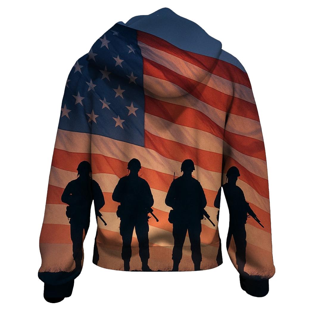 Guardian Soldiers Silhouette Dawn custom hoodies