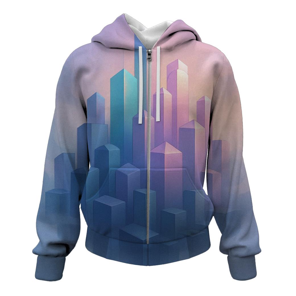 Iridescent Skyline Drift premium hoodies