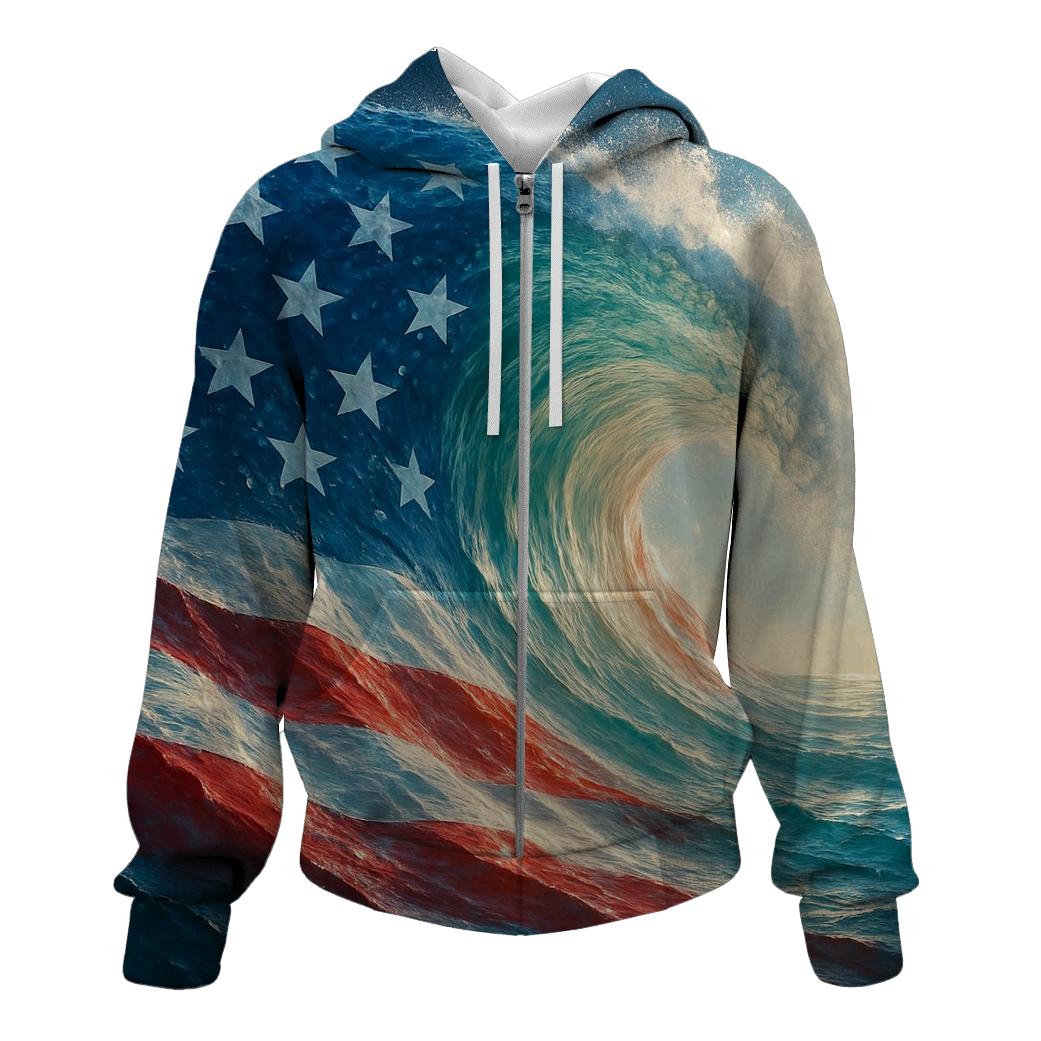 Ocean Current Banner Tide custom hoodies