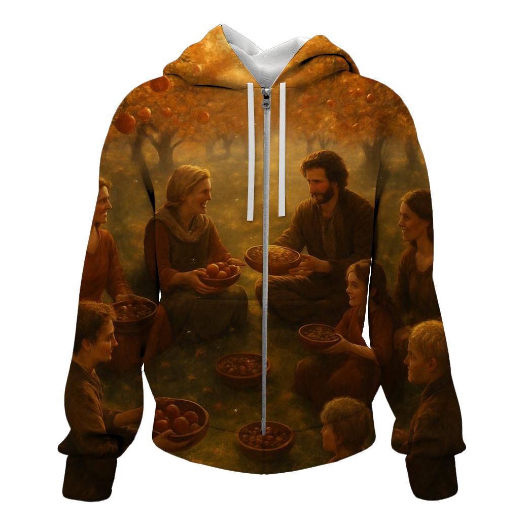 Golden Orchard Gratitude Circle lightweight hoodies