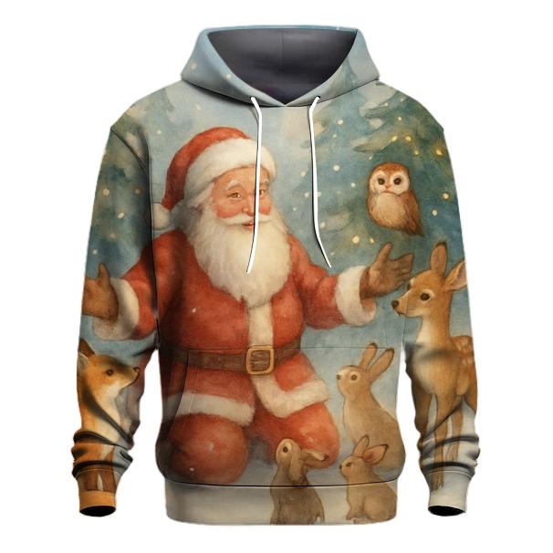 Woodland Storybook Santa Gathering hoodie trends