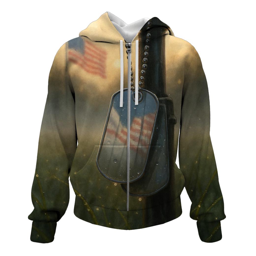 Dog Tags In The Dawn Mist hoodies fashion
