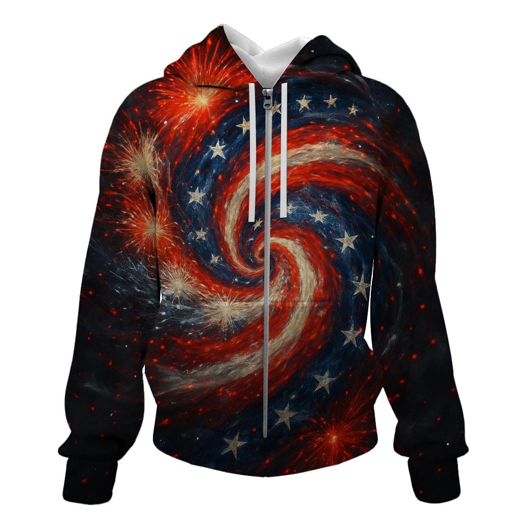 Fireworks Spiral Banner Vortex graphic hoodies