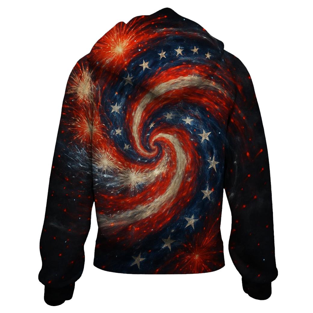 Fireworks Spiral Banner Vortex graphic hoodies