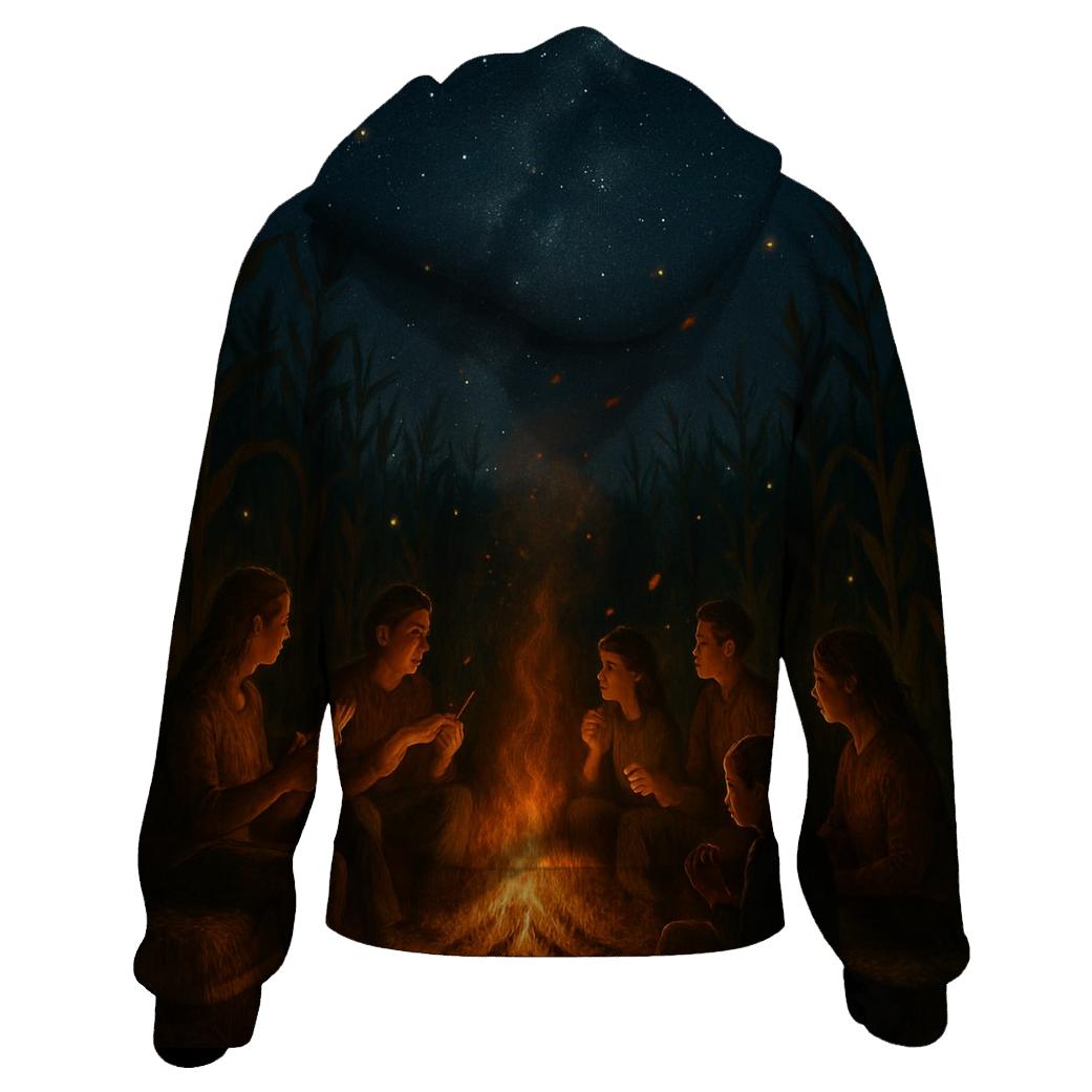 Starlit Cornfield Gratitude Circle graphic hoodies