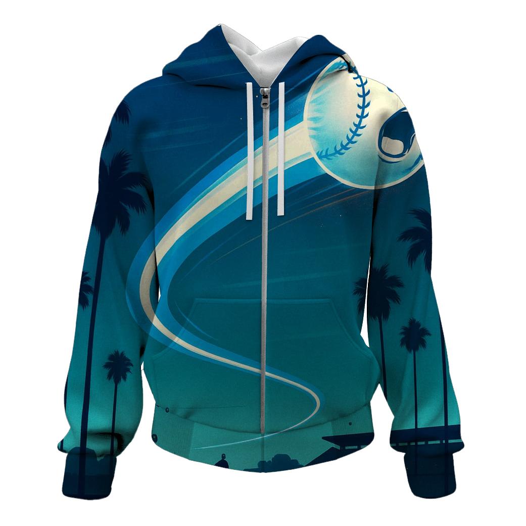Palm Line Drive Horizon printed hoodies