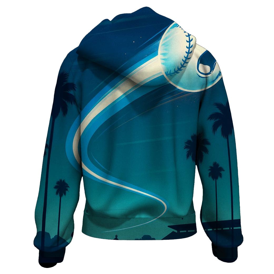 Palm Line Drive Horizon printed hoodies