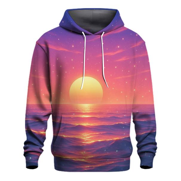 Celestial Tides Of Ember Dusk graphic hoodies