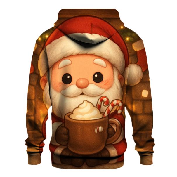 Chibi Cocoa Santa By The Hearth designer hoodies