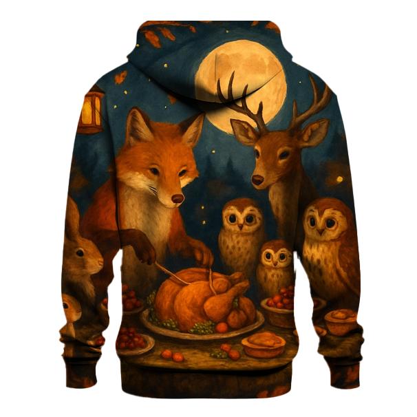 Moonlit Woodland Gratitude Feast hoodie styles