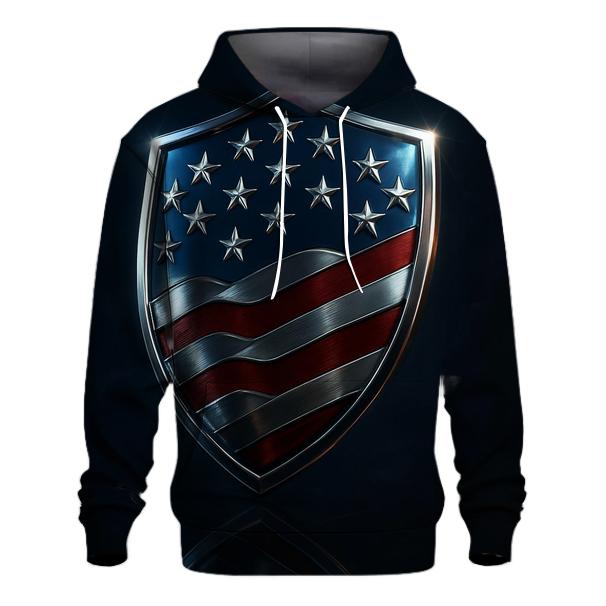 Midnight Metallic Banner Shield hoodie styles