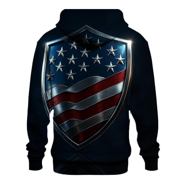 Midnight Metallic Banner Shield hoodie styles