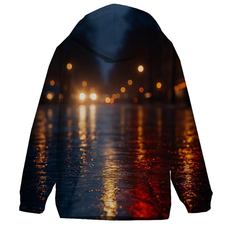 French Flag Rainy Paris Reflection designer hoodies