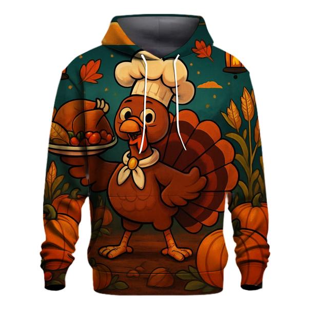 Turkey Chef Pumpkin Patch Banquet embroidered hoodies