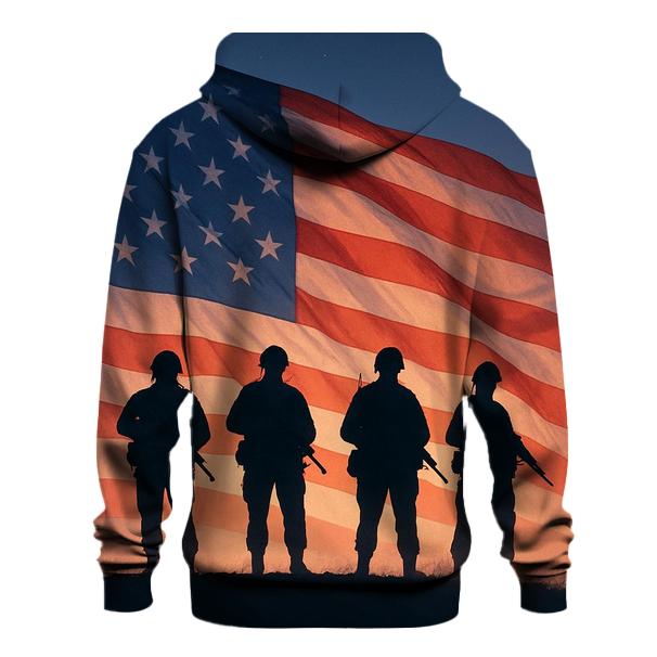 Guardian Soldiers Silhouette Dawn premium hoodies