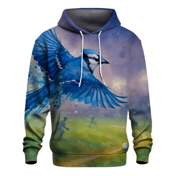 Twilight Glide Over Blue Jays Outfield custom hoodies