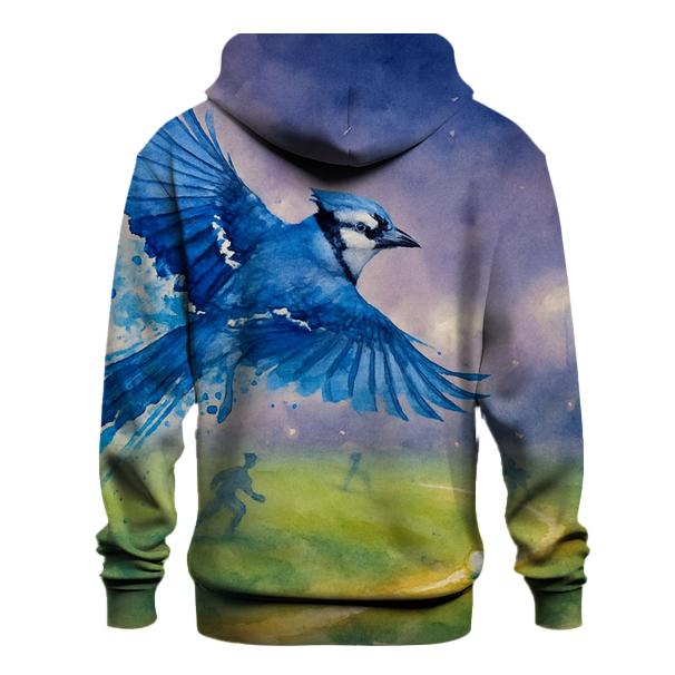 Twilight Glide Over Blue Jays Outfield custom hoodies