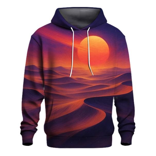 Crimson Dunes And Falling Star Sun zip-up hoodies