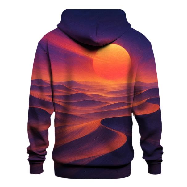 Crimson Dunes And Falling Star Sun zip-up hoodies