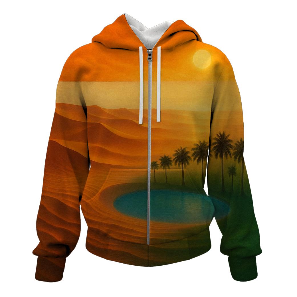 Indian Flag Desert Mirage Surreal designer hoodies