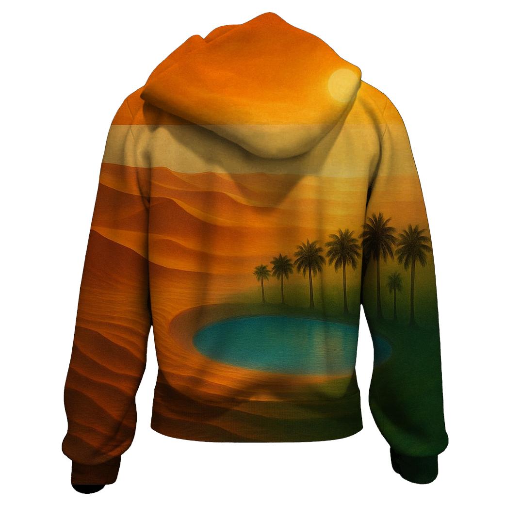Indian Flag Desert Mirage Surreal designer hoodies