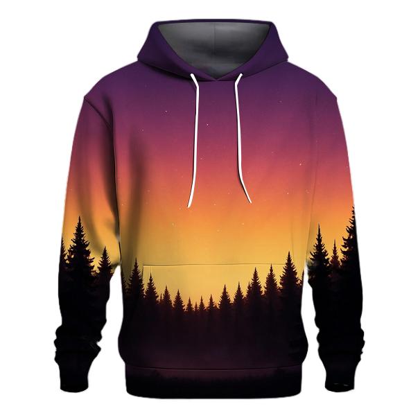 Forest Skyline Ember Veil graphic hoodies