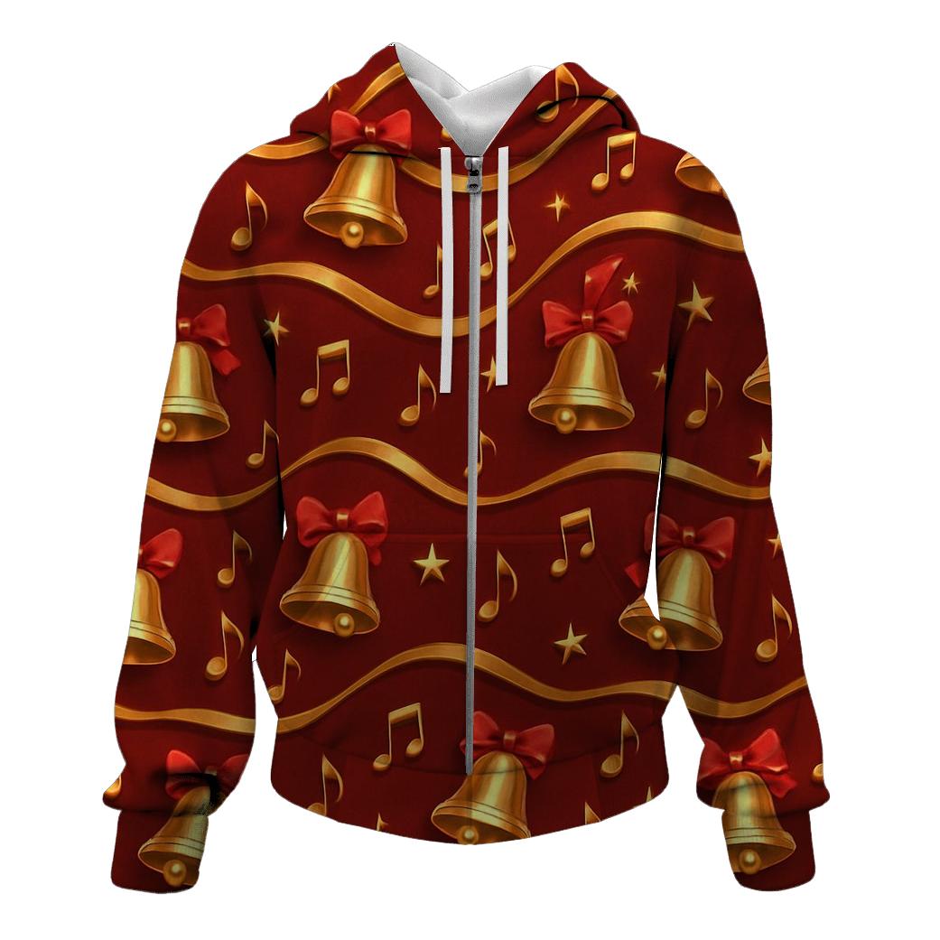 Golden Bell Wave On Deep Crimson custom hoodies